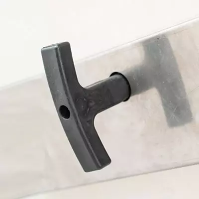 Handles for flat roof exit 
