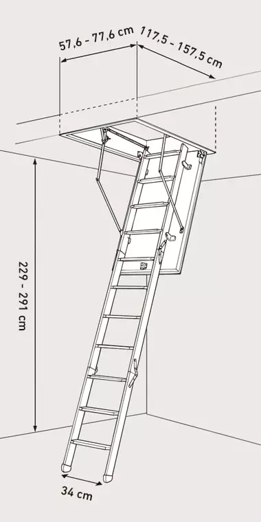 Loft ladder REI 45 comfort made to measure
