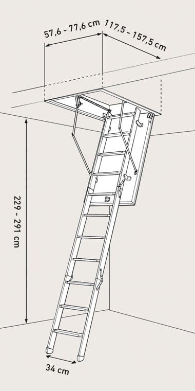 Loft ladder REI 45 comfort made to measure