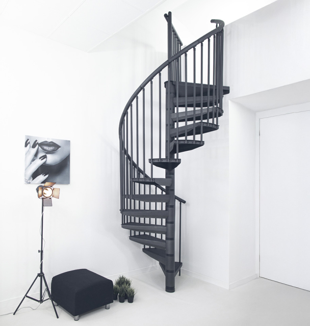 Spiral staircase DELTA Black