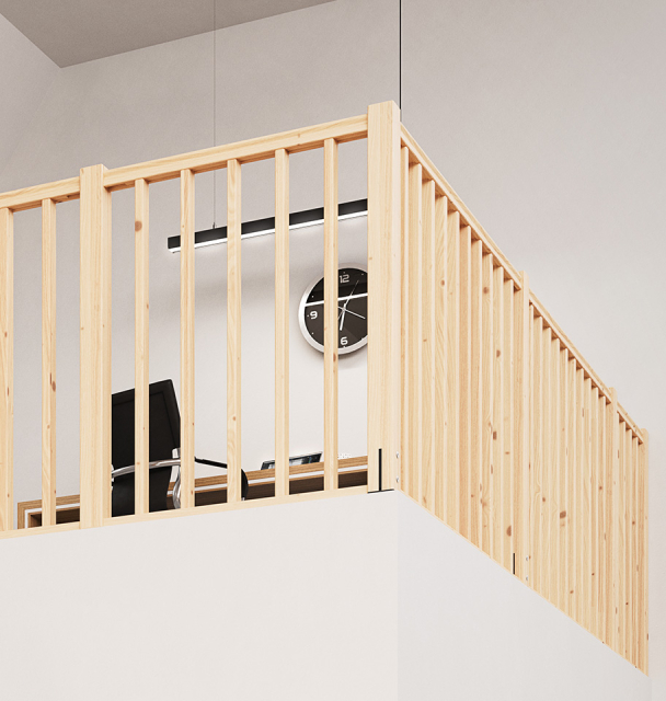 Wooden Handrail Banister MADEIRA – 1.5 m Black
