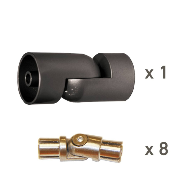 Corner kit anthracite for PROVA 8