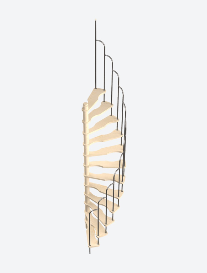 Spiral stair SATURNE Black, RAL 9005