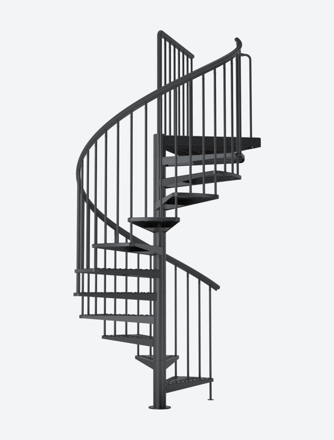 Spiral staircase outdoor TORONTO Black