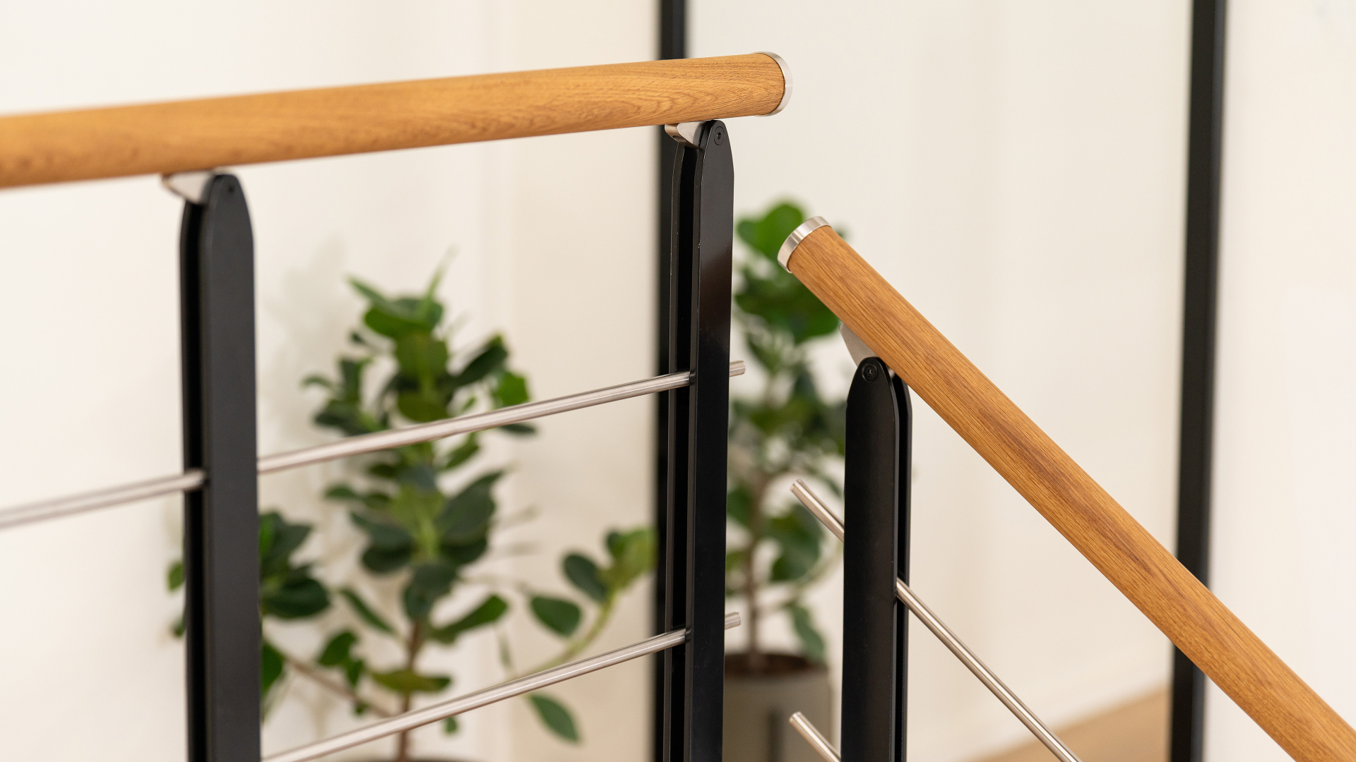 Stair banister DUBAI Design straight flight Black, RAL 9005