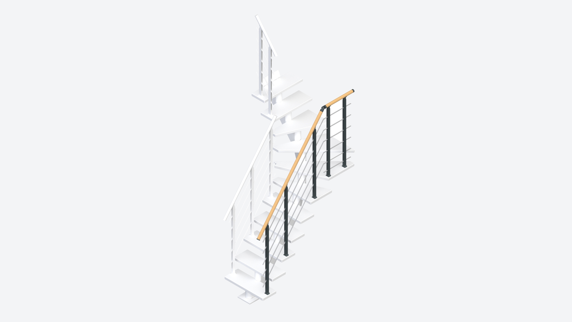 External handrail banister DESIGN Anthracite, RAL 7016