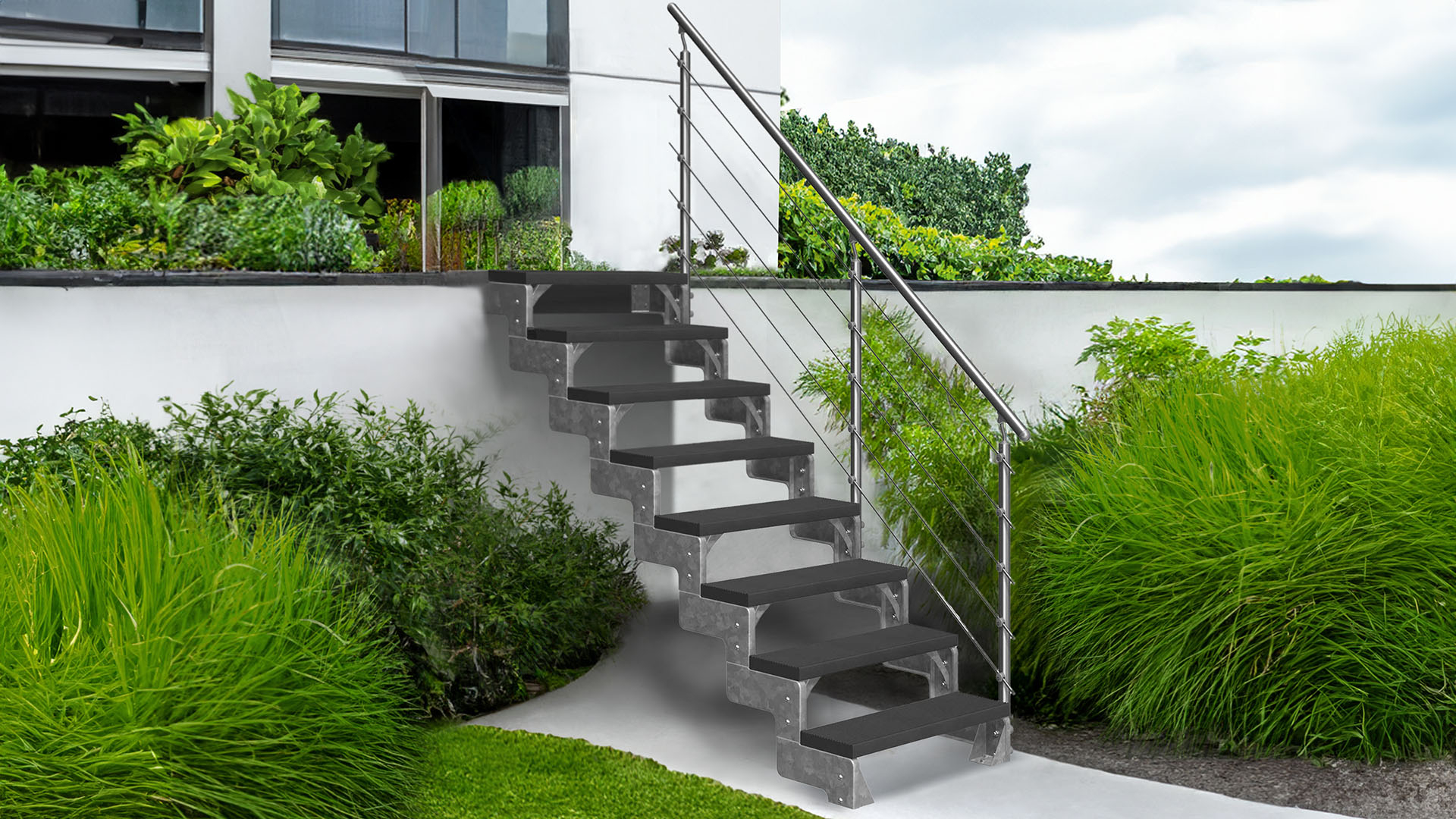 Outdoor metal staircase GARDENTOP Trimax® 
