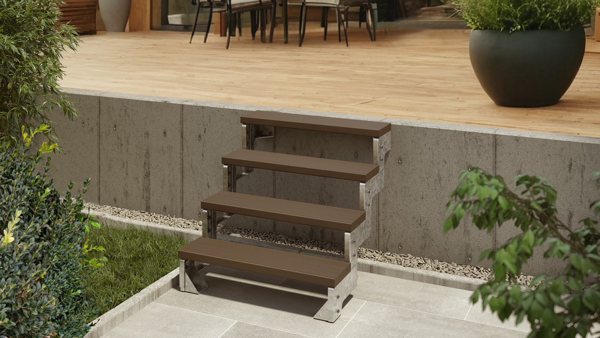 Outdoor metal staircase GARDENTOP Trimax® 