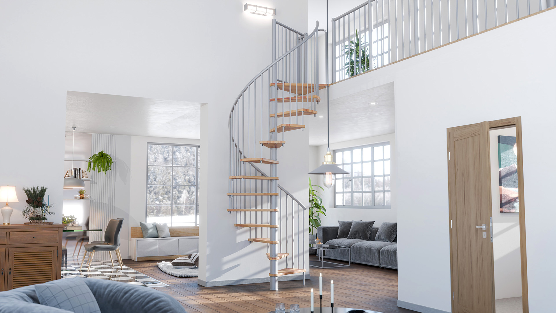Spiral staircase SIGMA Black