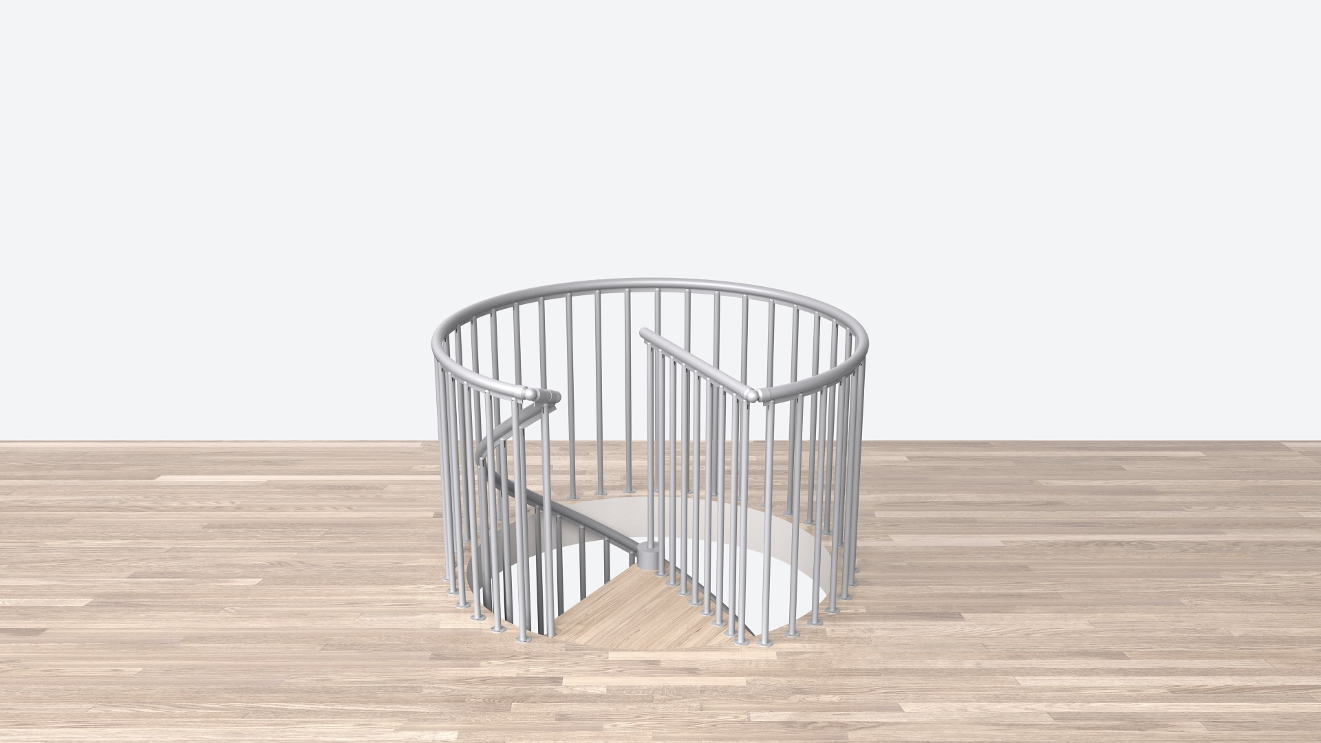 Landing banister spiral CLASSIC-ROUND Pearl grey