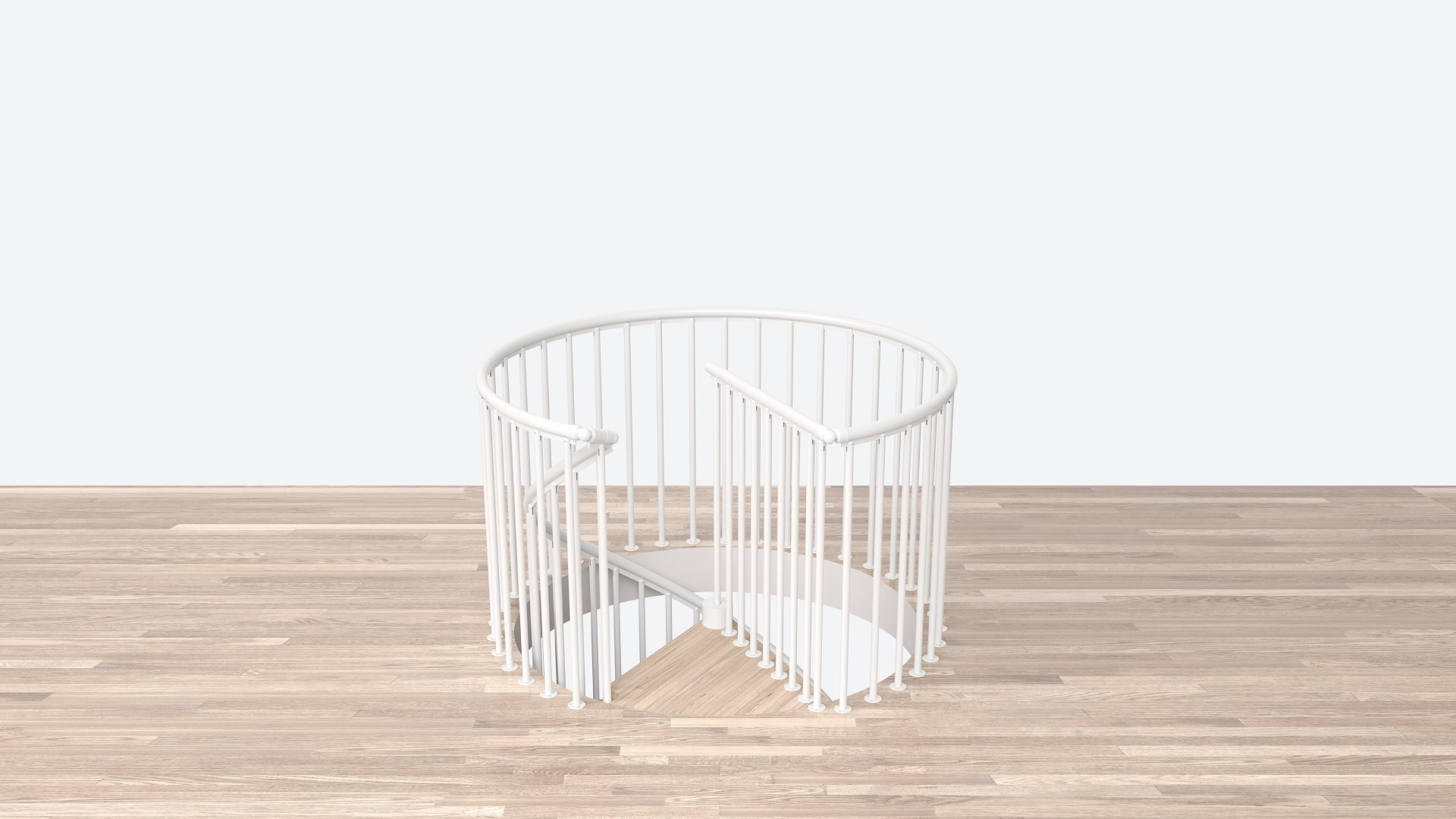 Landing banister spiral CLASSIC-ROUND White RAL 9016