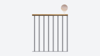 Landing banister CLASSIC Pearl grey