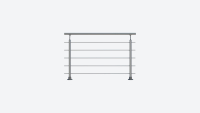 Balustrade CLEAN Kit 150 cm Aluminium