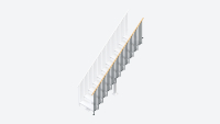 Stair banister DUBAI Classic 4 straight flight Anthracite, RAL 7016