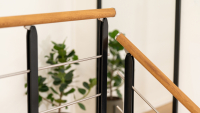 Stair banister DUBAI Design straight flight Black, RAL 9005