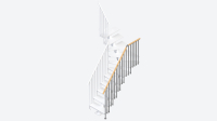 External handrail banister CLASSIC 3 Anthracite, RAL 7016