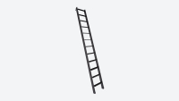 Mezzanine ladder Black, RAL 9005