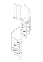 Riser bars for spiral stairs, 1pcs 