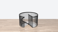 Landing banister spiral CLASSIC-ROUND Black, RAL 9005