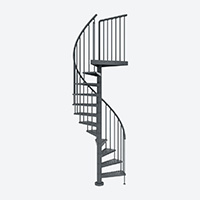 Spiral staircase outdoor TORONTO Black